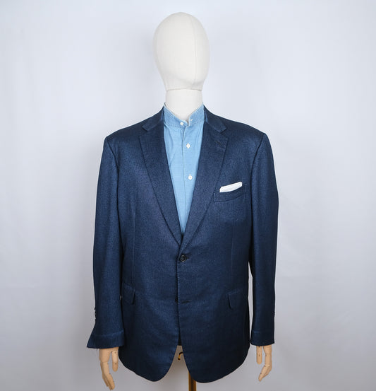 Brioni, sininen irtotakki, koko 58, villa-silkkikangas
