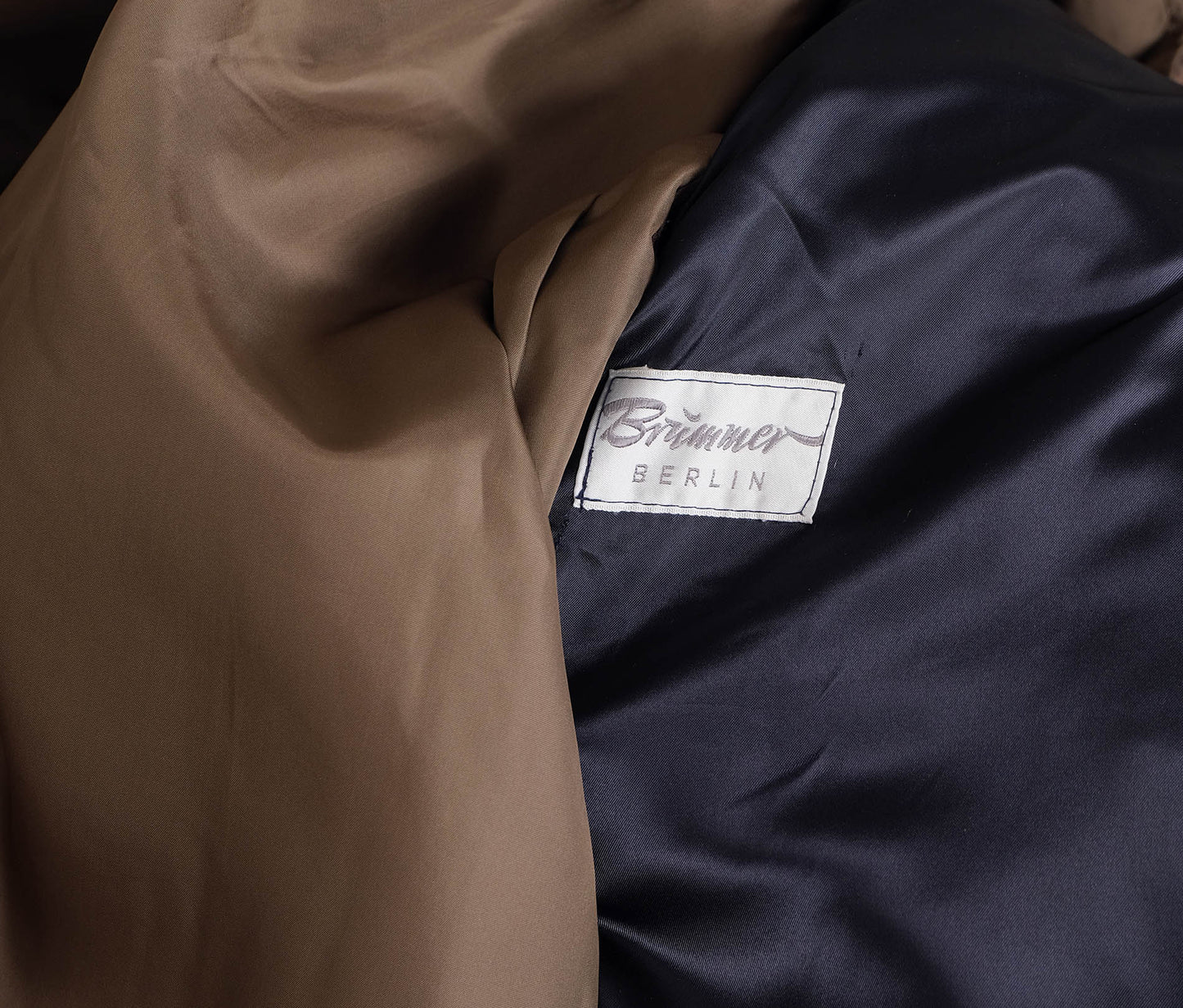 Brümmer, sininen villakangastakki, koko 50, minkkivuori