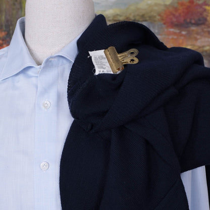 Busnel, navy blue sweater, size M, tricot knit