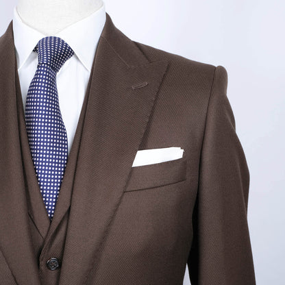 Caine Clothiers, ruskea puku, koko 48, mittatilauspuku