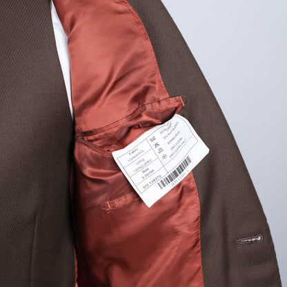 Caine Clothiers, ruskea puku, koko 48, mittatilauspuku