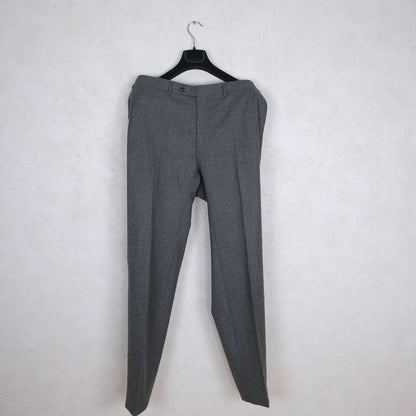 Canali, harmaa flanellipuku, koko 56, pitkä