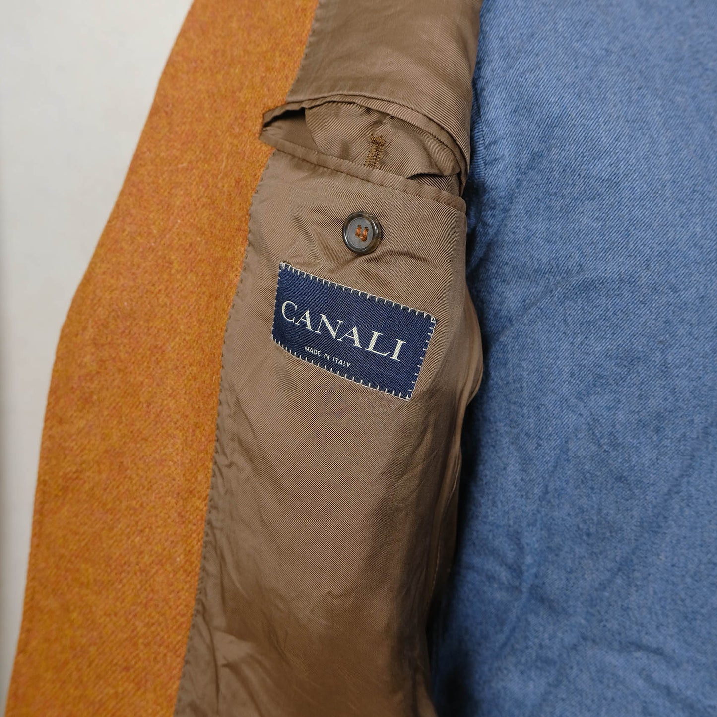 Canali, harvinainen oranssi irtotakki, kashmirvillaa, koko 48, hoikka