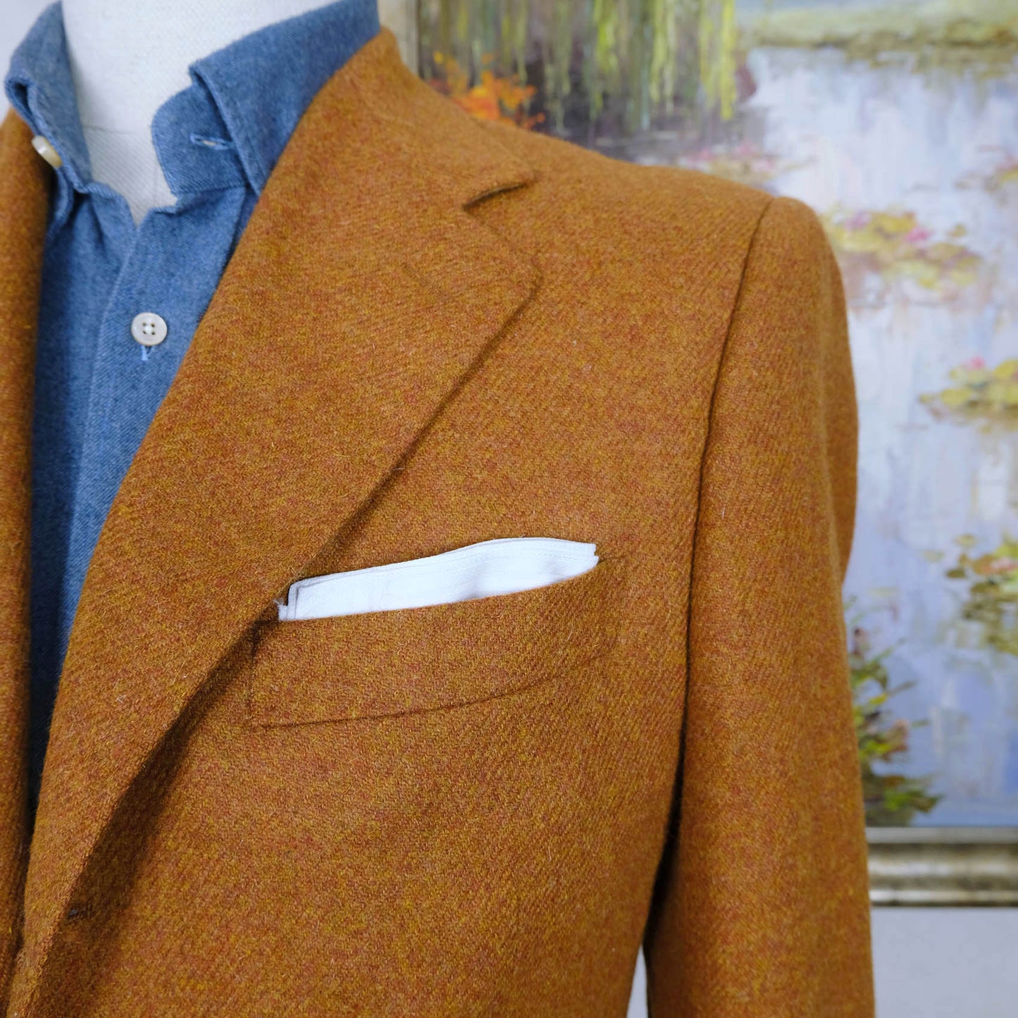 Canali, harvinainen oranssi irtotakki, kashmirvillaa, koko 48, hoikka