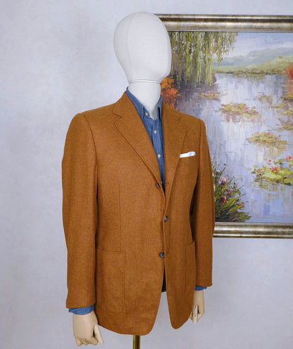 Canali, harvinainen oranssi irtotakki, kashmirvillaa, koko 48, hoikka