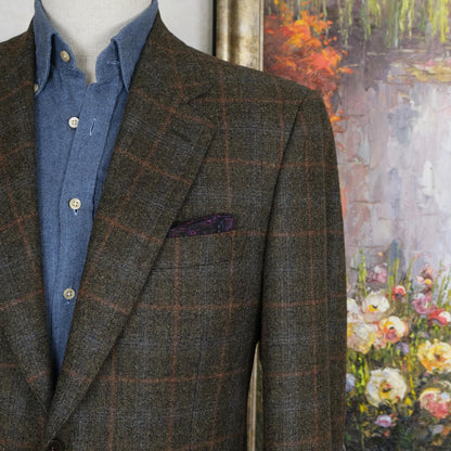 Canali, ruskea irtotakki, koko 50, tweed-mäinen kangas, kuin uusi