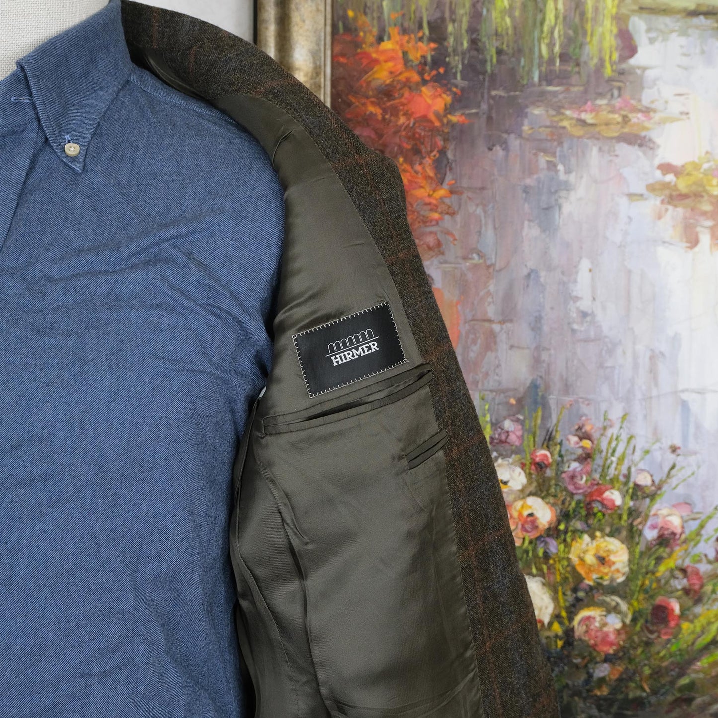 Canali, ruskea irtotakki, koko 50, tweed-mäinen kangas, kuin uusi