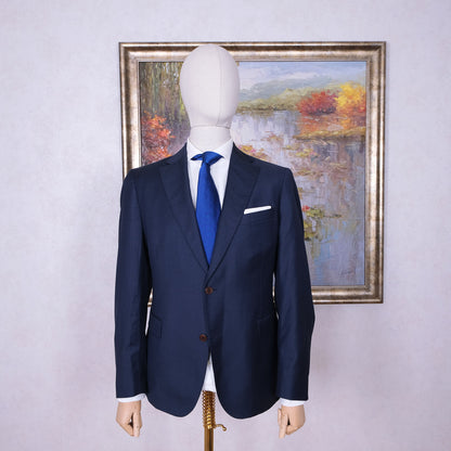 Cavaliere, dark blue suit, size 44UK, fine wool