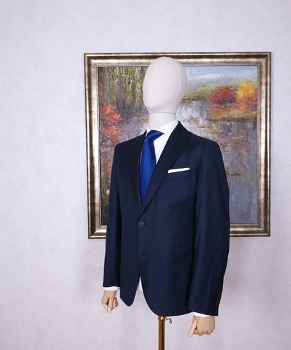 Cavaliere, dark blue suit, size 44UK, fine wool