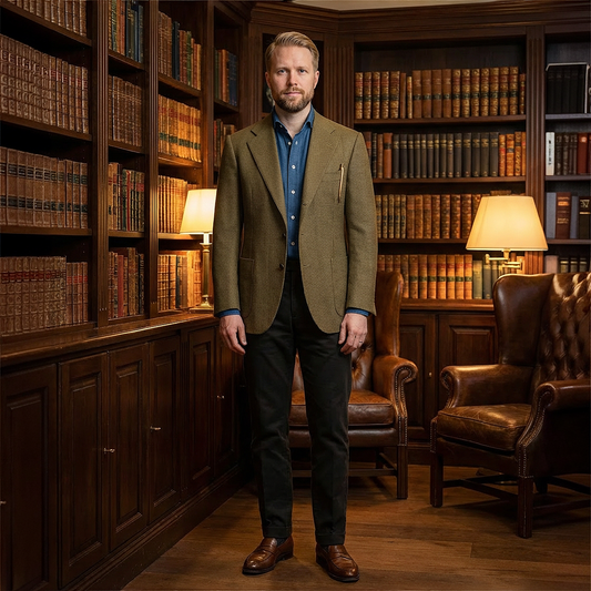 Cesare Attolini, vaalea tweedtakki, koko 50, käsintehty Napolissa