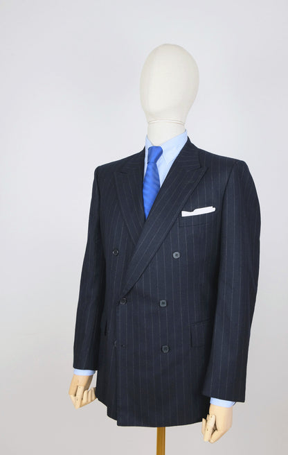 Chester Barrie, käsintehty tumma puku, koko 54, liituraita
