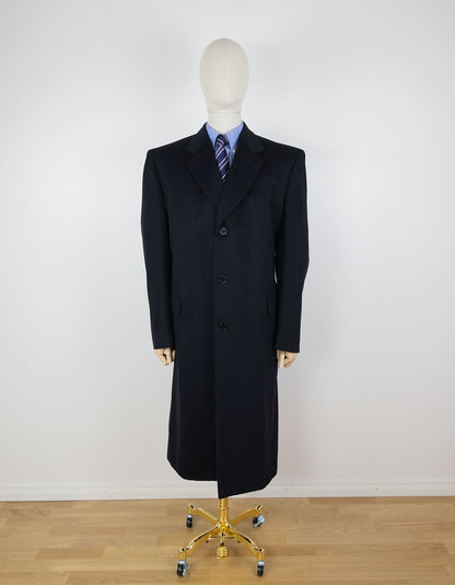 Chester Barrie, navy blue cashmere coat, Size 46UK, RRP 3500e