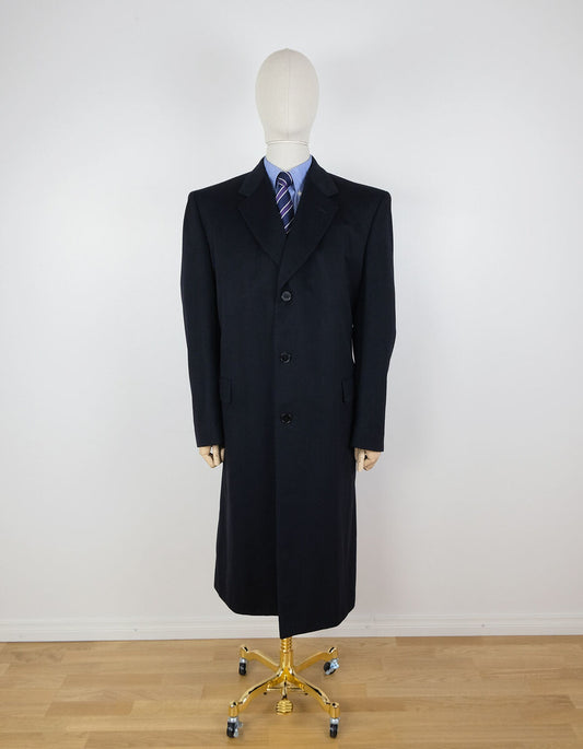 Chester Barrie, navy blue cashmere coat, Size 46UK, RRP 3500e