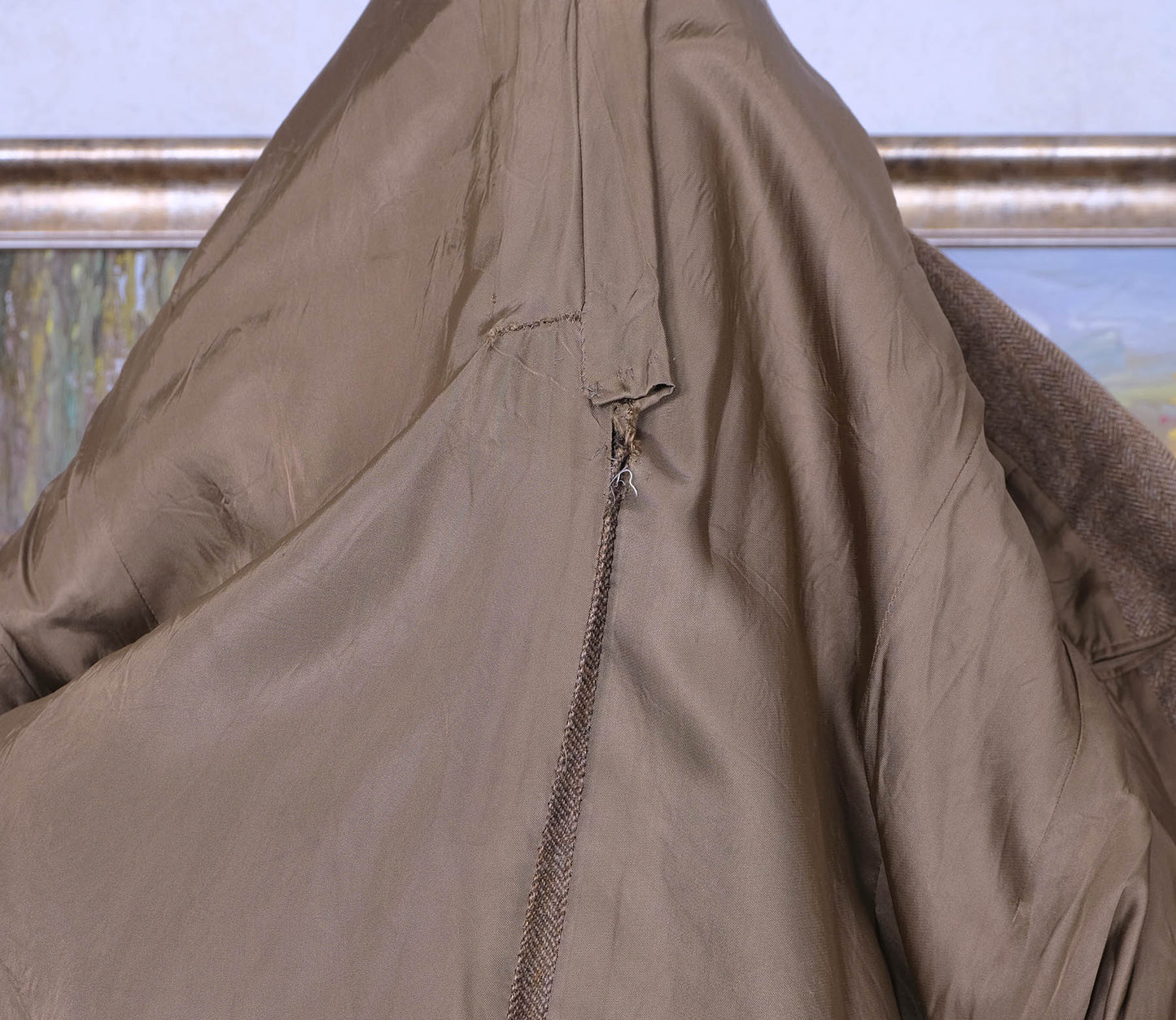 Chester Barrie, käsintehty vaalea tweedtakki, koko 50, vintage