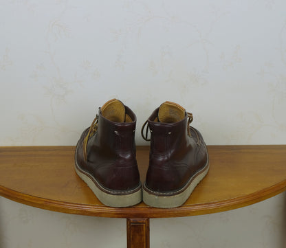 Coach, tummanpunaiset varsikengät, koko 42, Logger Boots