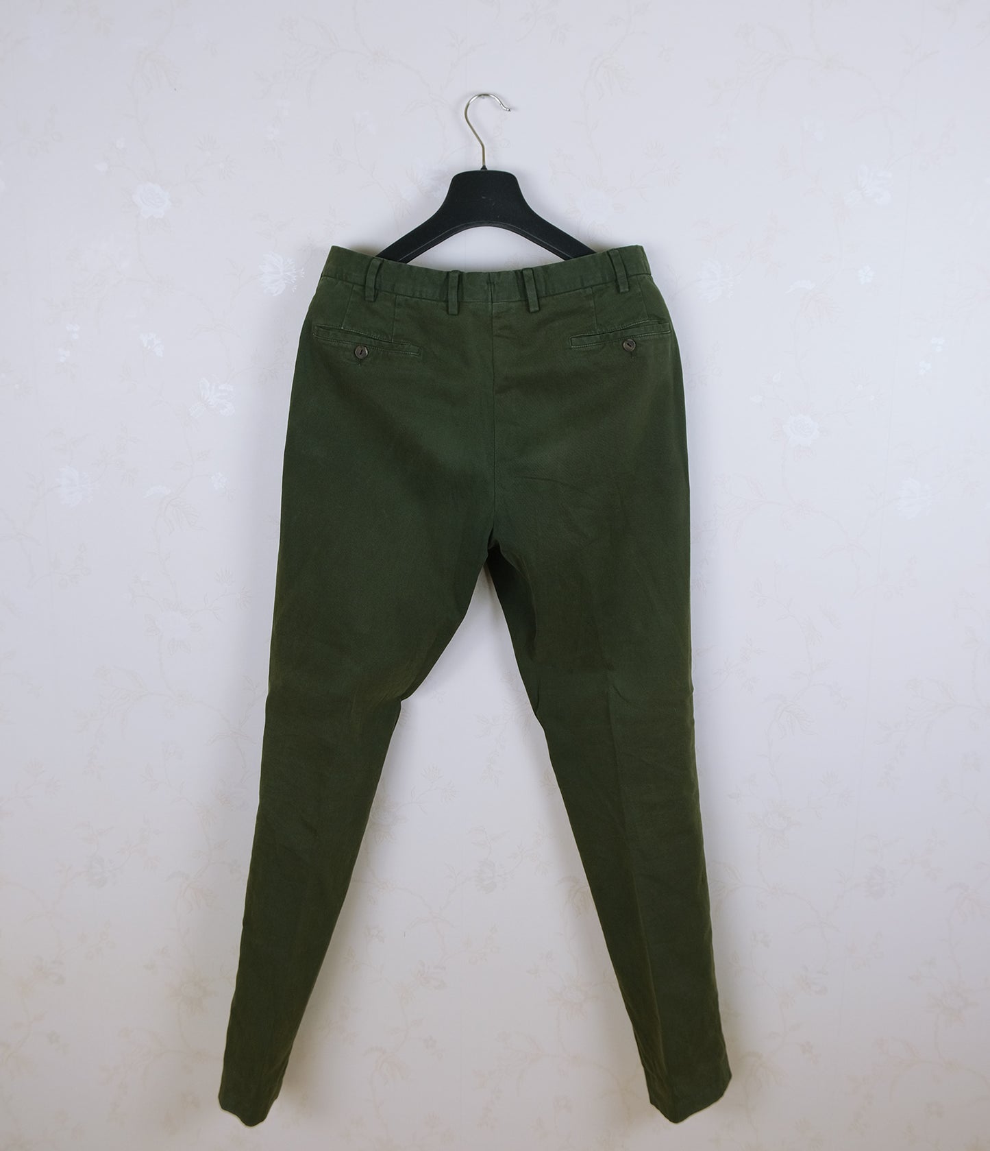 Briglia, cream cotton trousers, size 32'', slim, retail price 200 e