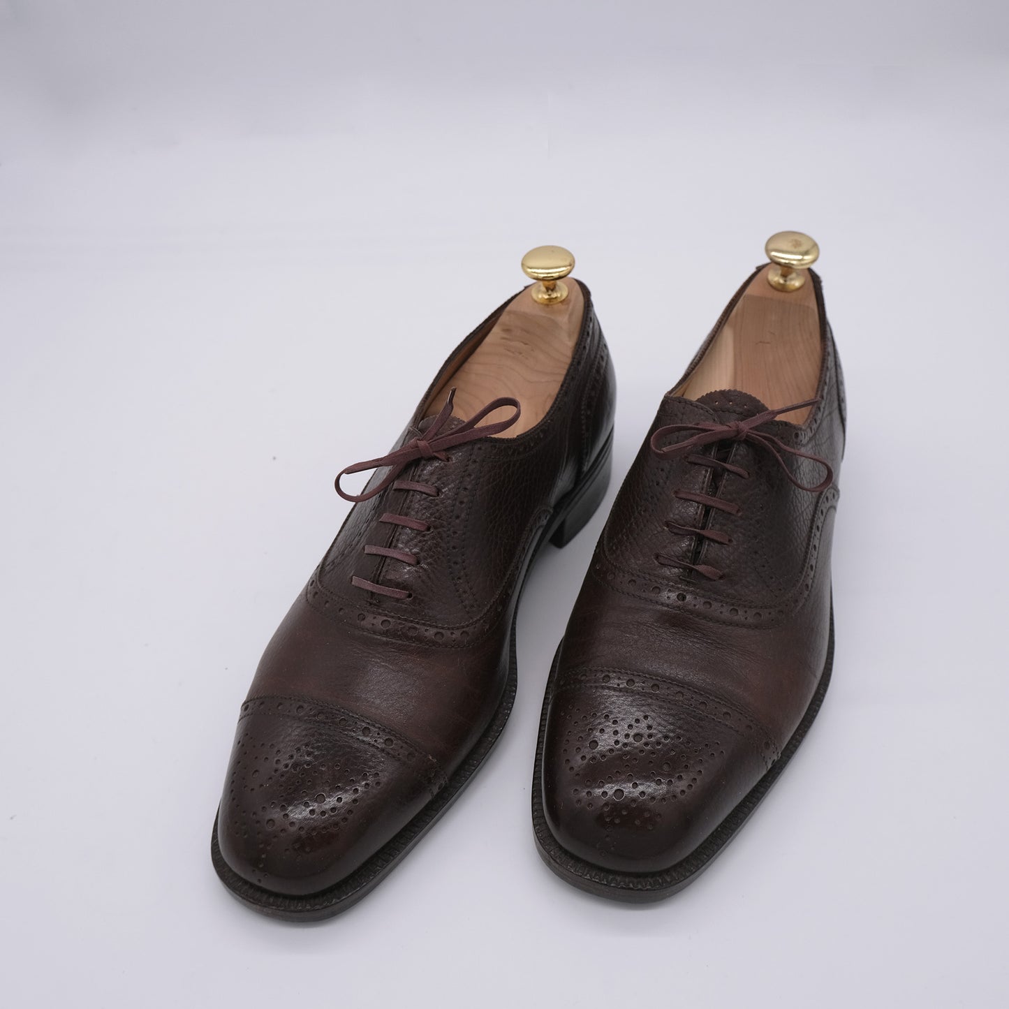 Cornacchia, handmade brown oxford shoes, size 41, rubber sole