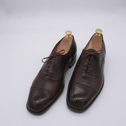 Cornacchia, handmade brown oxford shoes, size 41, rubber sole