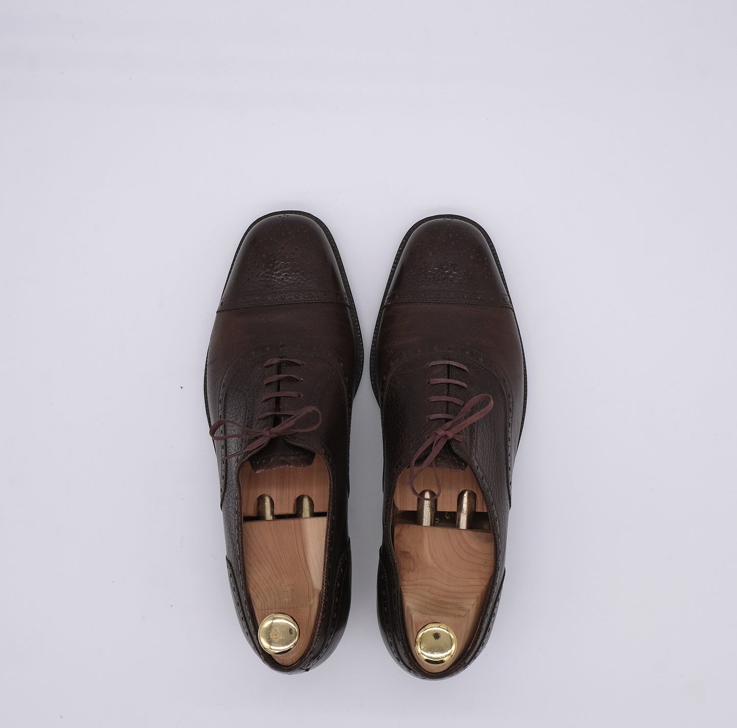 Cornacchia, handmade brown oxford shoes, size 41, rubber sole