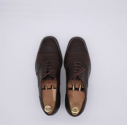 Cornacchia, handmade brown oxford shoes, size 41, rubber sole