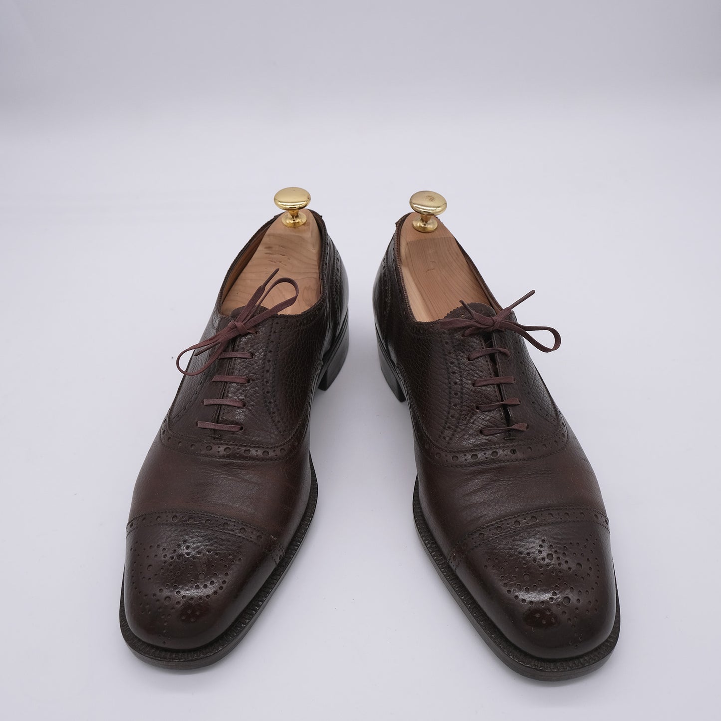 Cornacchia, handmade brown oxford shoes, size 41, rubber sole