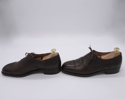 Cornacchia, handmade brown oxford shoes, size 41, rubber sole