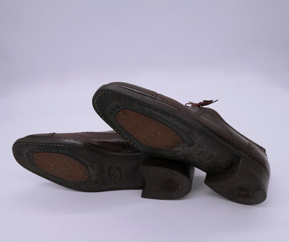 Cornacchia, handmade brown oxford shoes, size 41, rubber sole