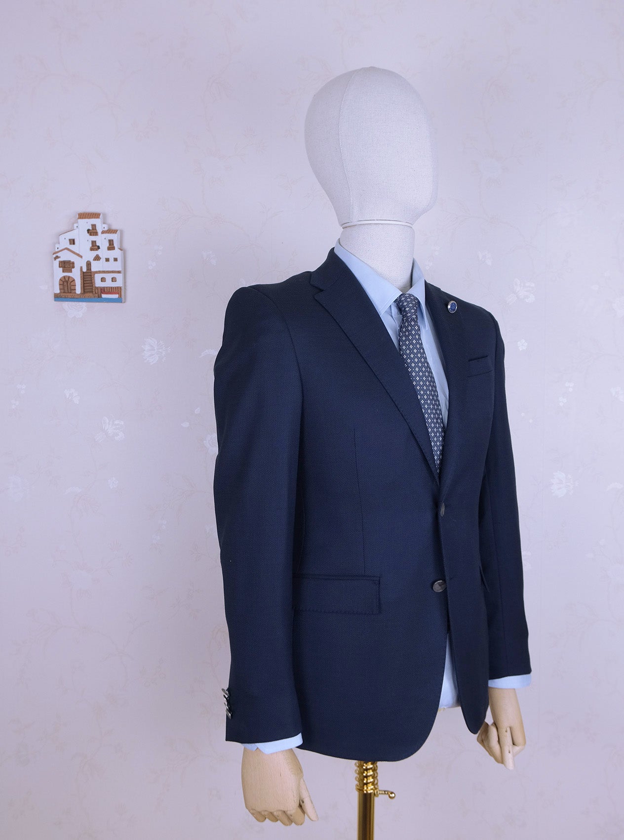 Corneliani, sininen bleiseri, koko 48, metallinapit