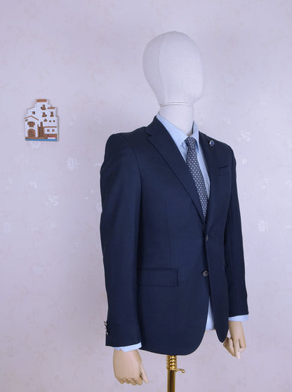 Corneliani, sininen bleiseri, koko 48, metallinapit