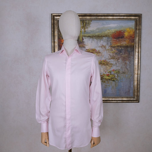 Corneliani, vaaleanpunainen kauluspaita, koko 38, erikoismalli
