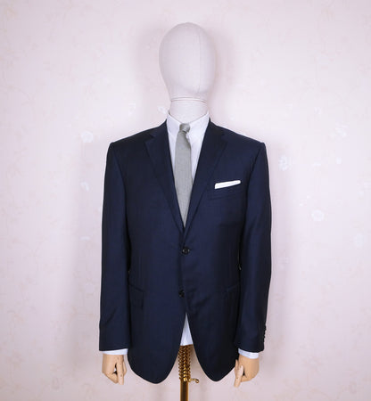 Corneliani, tummansininen irtotakki, koko 54, hienoa villaa