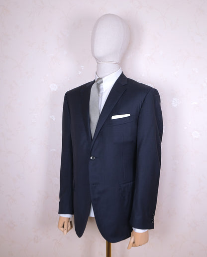 Corneliani, tummansininen irtotakki, koko 54, hienoa villaa