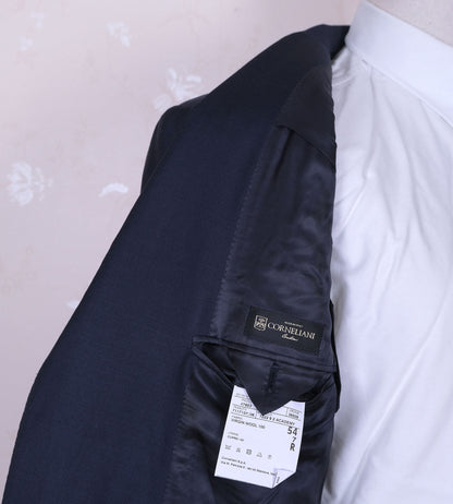 Corneliani, tummansininen irtotakki, koko 54, hienoa villaa