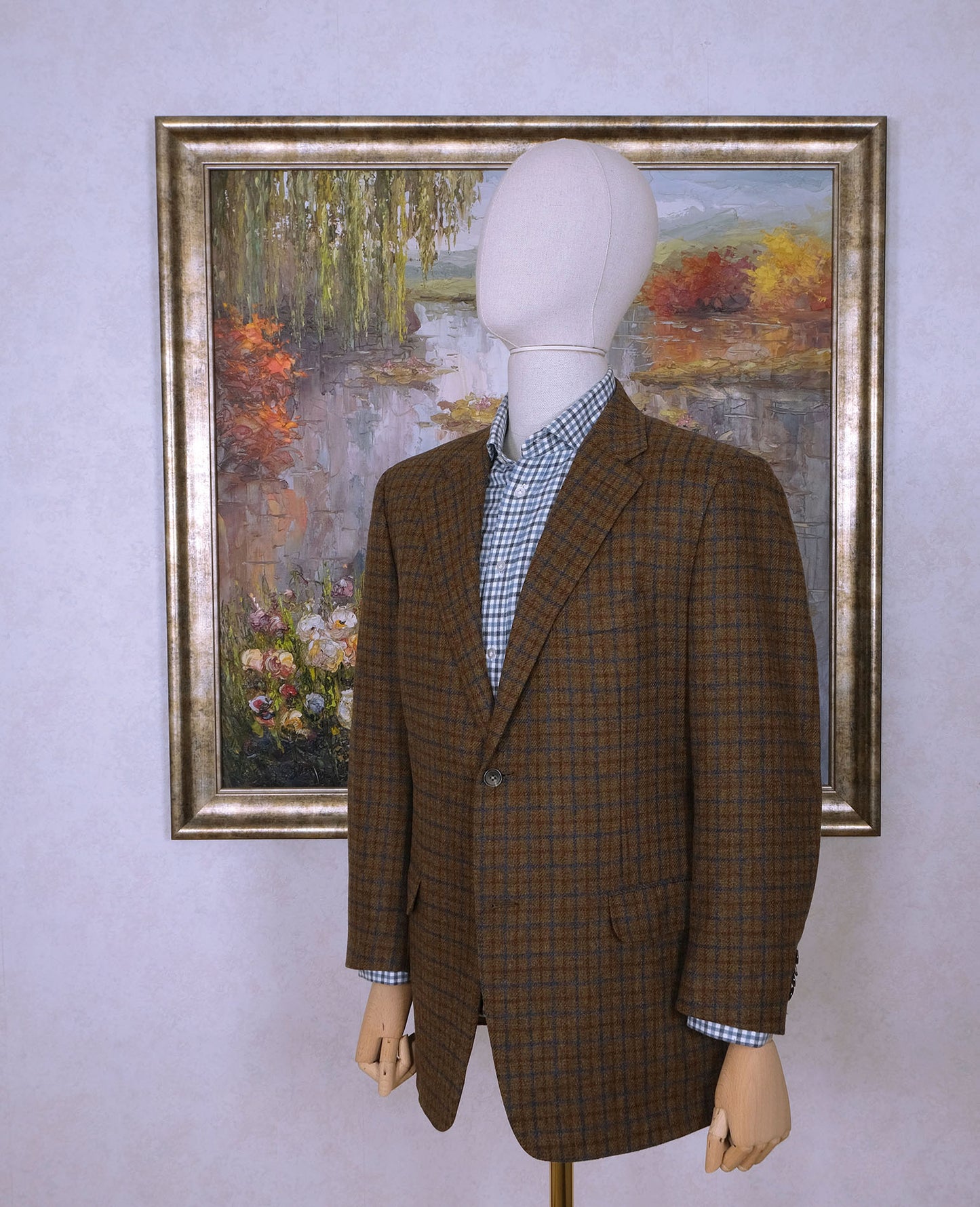 Corneliani, ruskea tweedtakki, koko 54