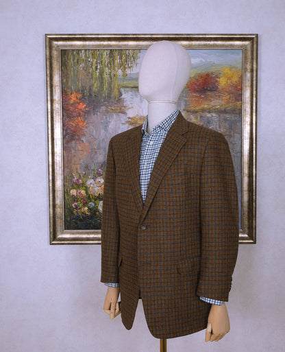 Corneliani, ruskea tweedtakki, koko 54