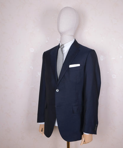 Corneliani, tummansininen irtotakki, koko 52, silkkiä ja villaa