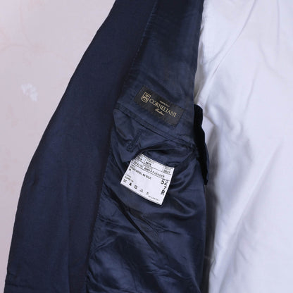 Corneliani, tummansininen irtotakki, koko 52, silkkiä ja villaa