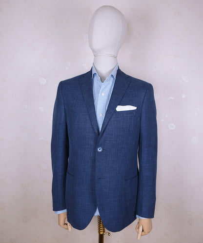 Corneliani, sininen irtotakki, koko 48 tai 50, ilmava, villa-silkki-pellava