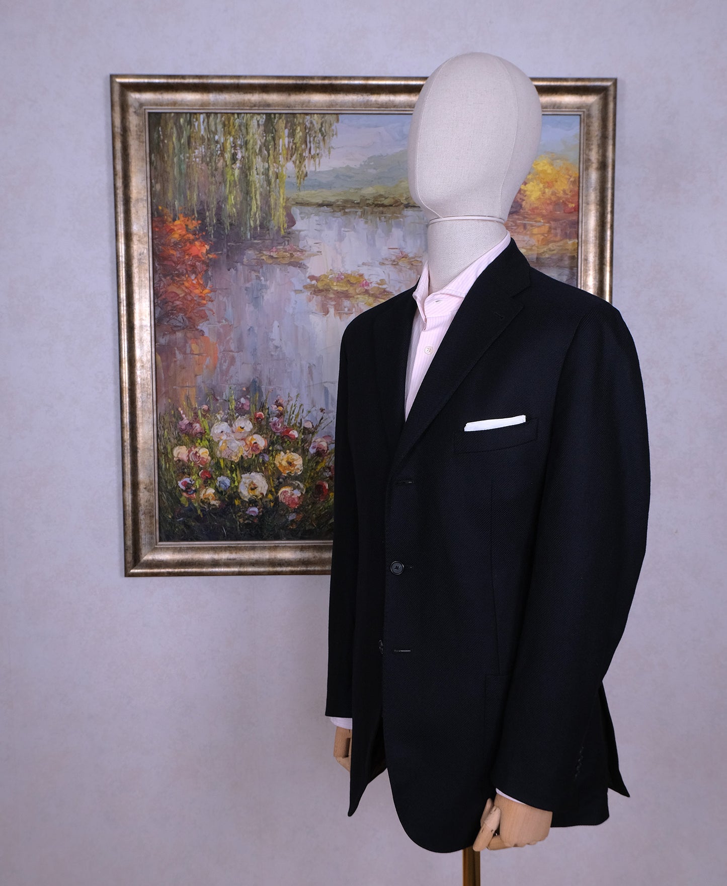 Corneliani, tummansini-musta irtotakki, koko 50