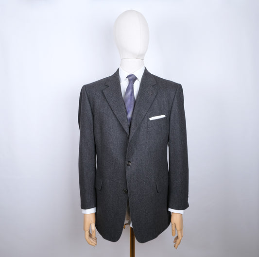 Eduard Dressler, grey flannel suit, size 54EU