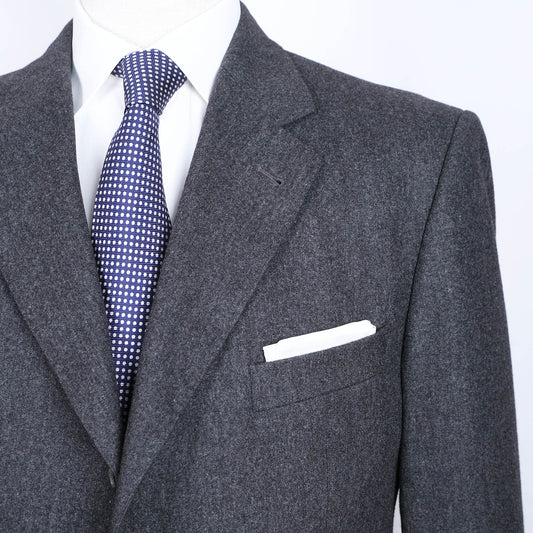 Eduard Dressler, grey flannel suit, size 54EU