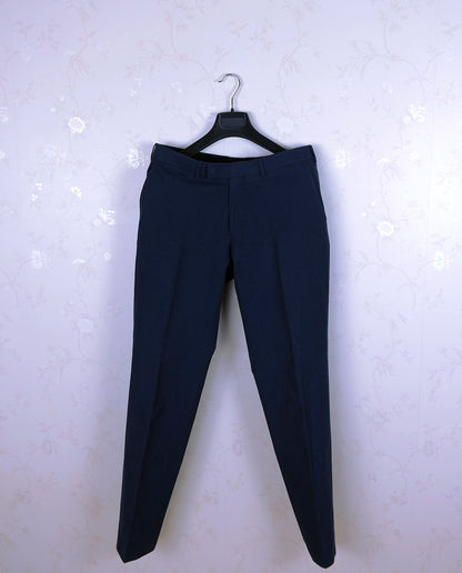 Eduard Dressler, dark blue suit, size 36UK, pinstripe, cotton