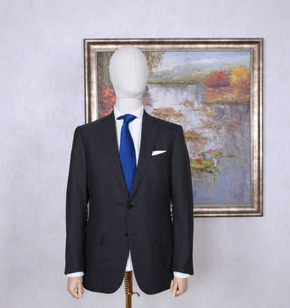 Ermenegildo Zegna, charcoal-black suit, size 40UK, slim, wool-silk