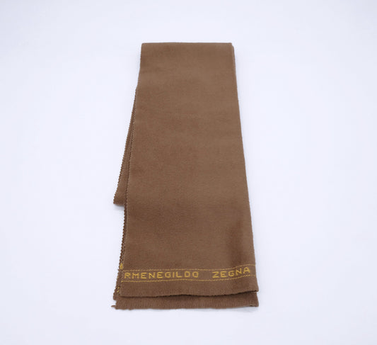 Ermenegildo Zegna, light brown scarf, wool fabric