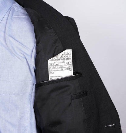 Ermenegildo Zegna, tumma puku, koko 48, hoikka leikkaus