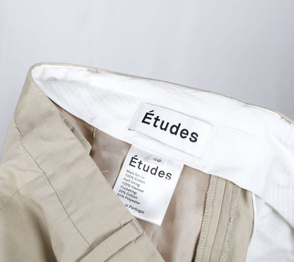 Études Studio, vaaleat puuvillahousut, koko 32, väljä lahje, kuivapesty