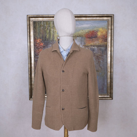 Falconeri, light-colored cardigan, size M, merino wool