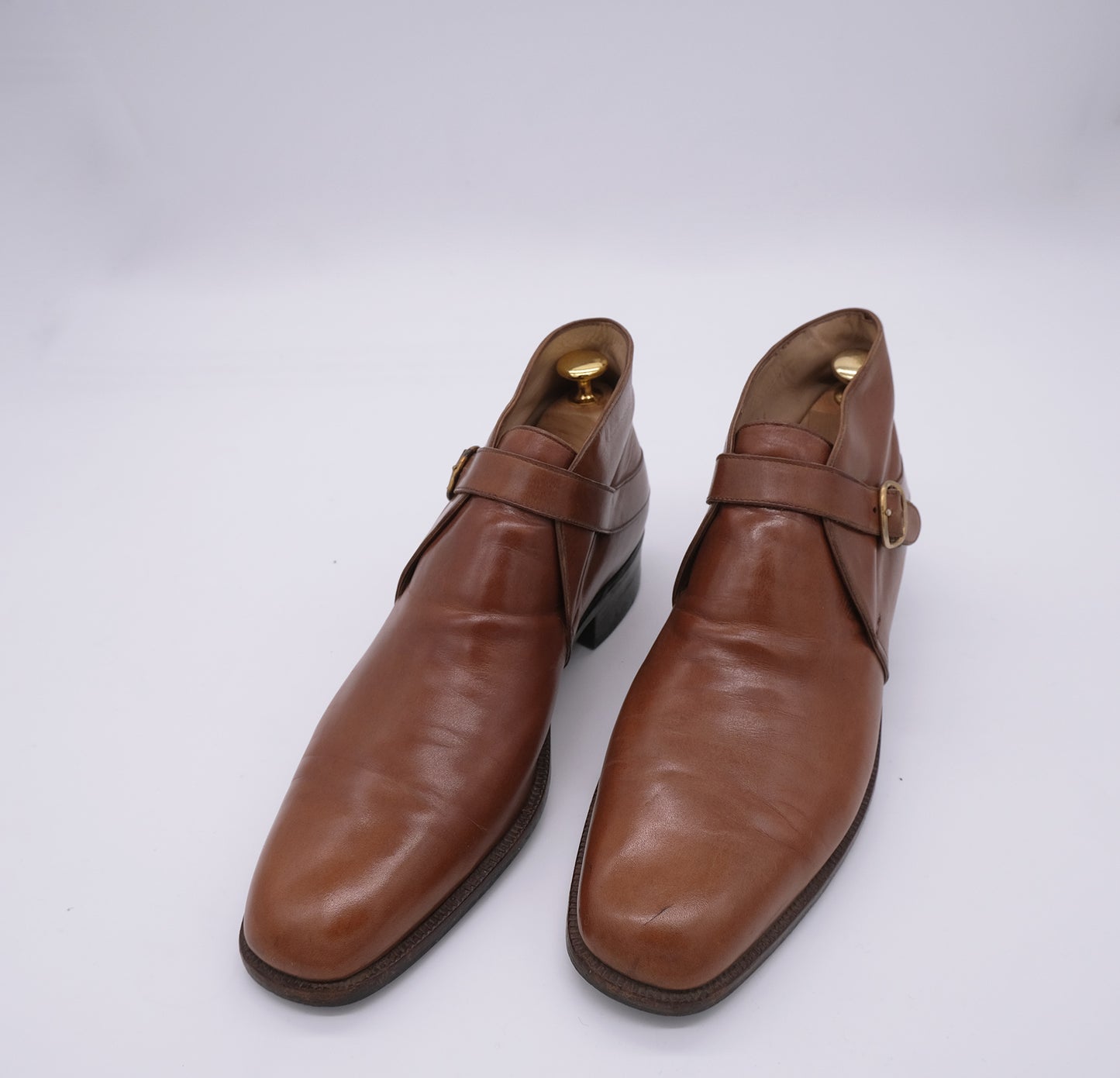 Marini, handmade brown ankle boots, size 41EU, rubber sole