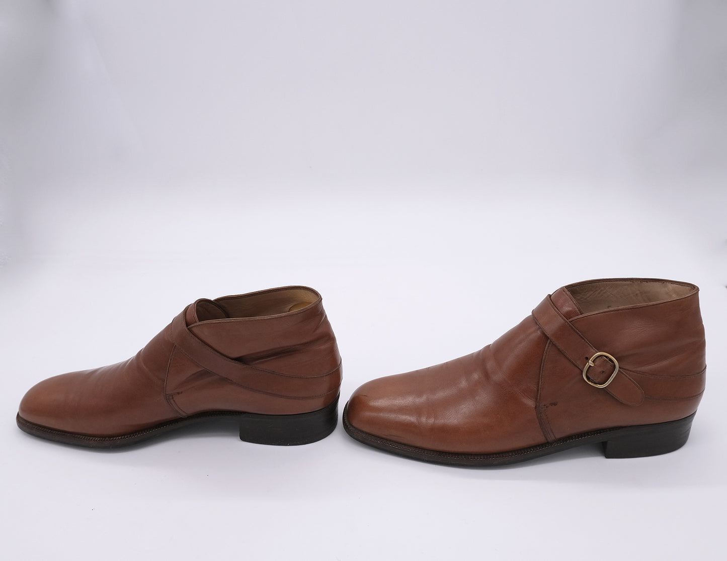 Marini, handmade brown ankle boots, size 41EU, rubber sole