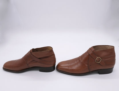 Marini, handmade brown ankle boots, size 41EU, rubber sole